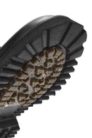 Men's Black Zippered Leather Combat Boots | Derimod