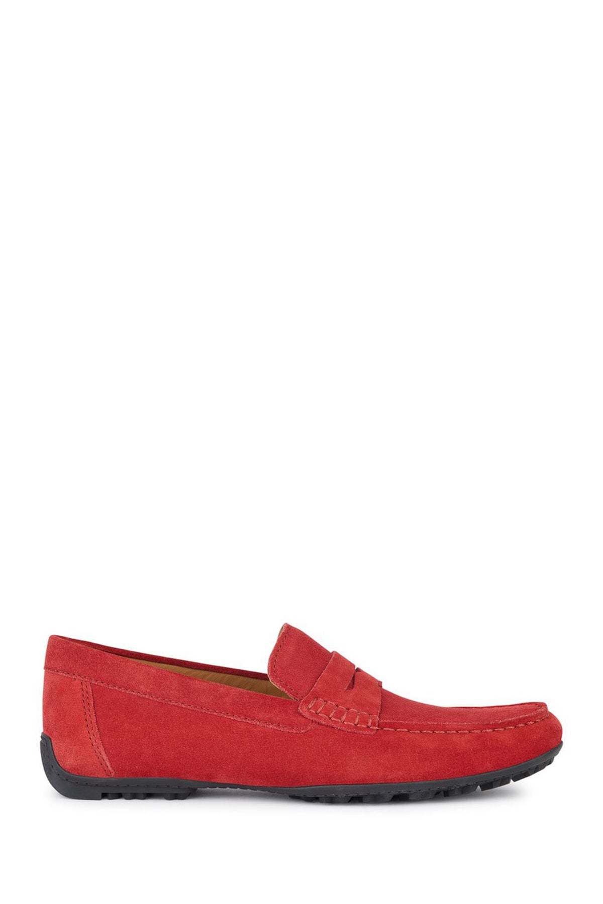 Geox Men's Red Kosmopolis + Grip Suede Leather Casual Loafer U35CFB00020C7000 | Derimod