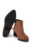 Women's Suede Heel Detailed Boots | Derimod