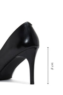 Women's Black Leather Stiletto | Derimod