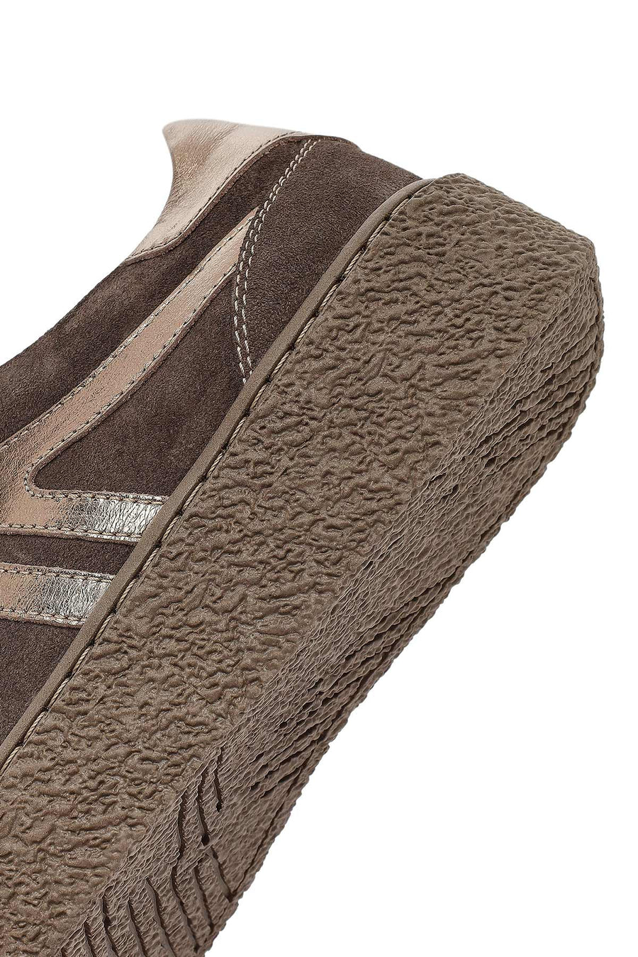 Woman Mink Lace-Up Suede Leather Sneaker