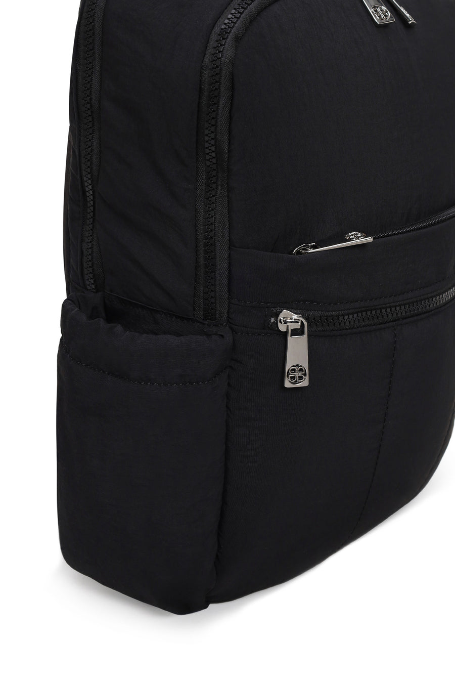 Woman Black Fabric Backpack