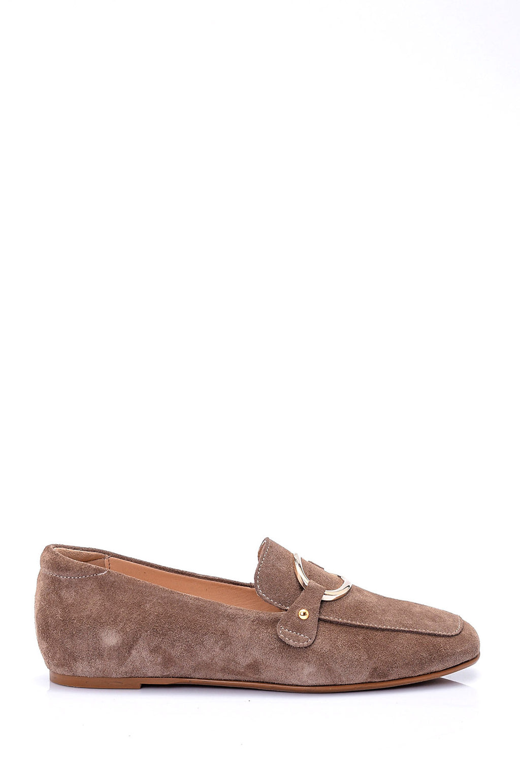 Kadın Süet Tokalı Loafer