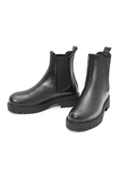 Women's Black Leather Chelsea Boots | Derimod