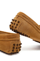 Woman Camel Tasselled Suede Loafer | Derimod