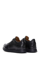 Men's Black Leather Sneaker | Derimod