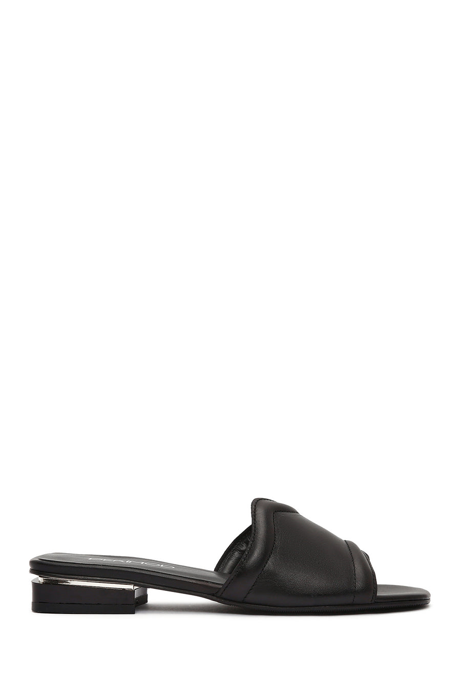 Women's Black Leather Slippers 25SFD180518 | Derimod
