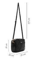 Women's Black Long Strap Quilted Crossbody Bag | Derimod