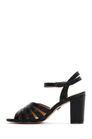 Women's Black Ankle Strap High Heel Sandals | Derimod