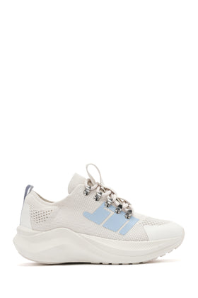 Derimod Zero Kadın Gri Kalın Tabanlı Bağcıklı Kumaş Sneaker