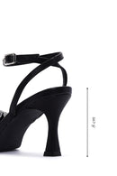 Kadın Siyah Taşlı Topuklu Sandalet | Derimod