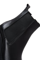 Women's Black Leather Platform Heeled Boots | Derimod