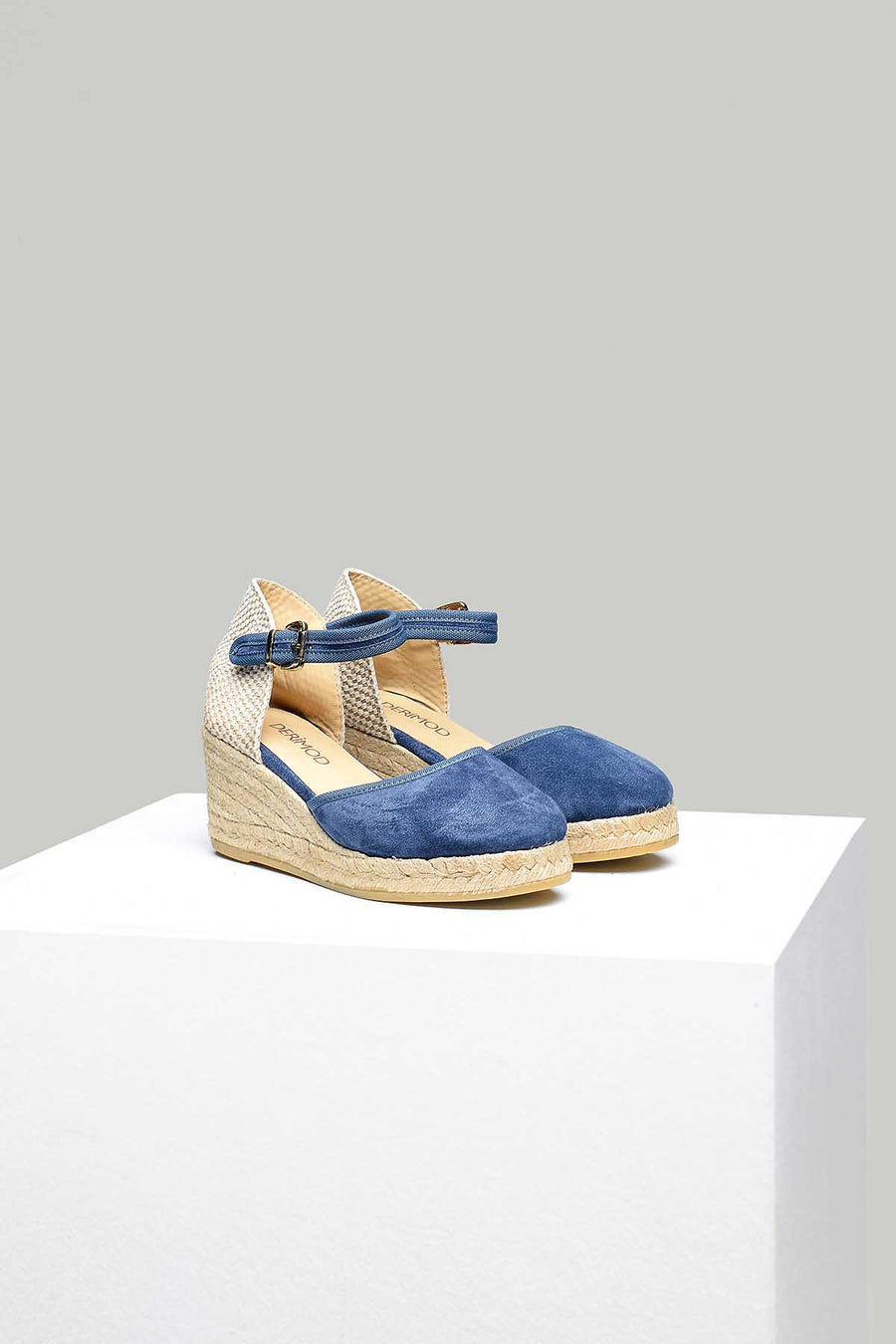 Navy Blue Wedge Heel Women's Espadrille
