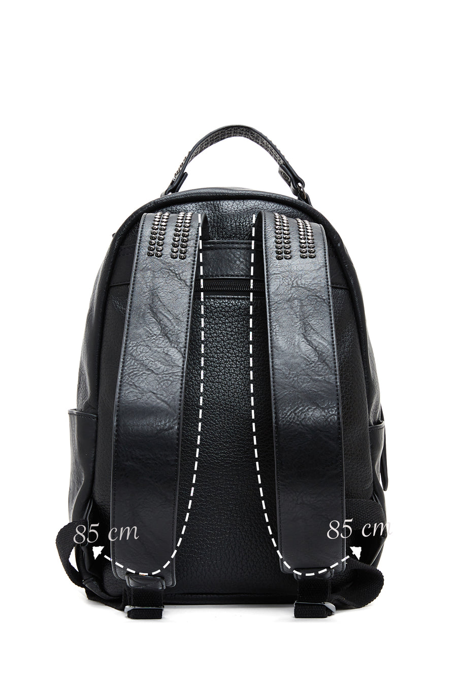 Women's Black Studded Backpack