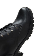 Women's Black Zippered Thick Heel Leather Casual Boots | Derimod