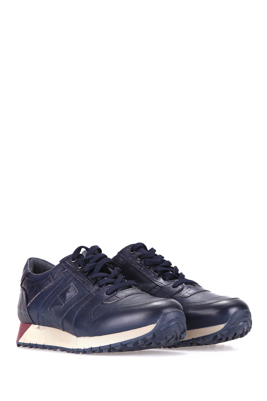 Crocodile Patterned Men's Leather Sneaker