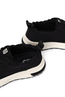 Male Black Lace-up Fabric Casual Sneaker | Derimod