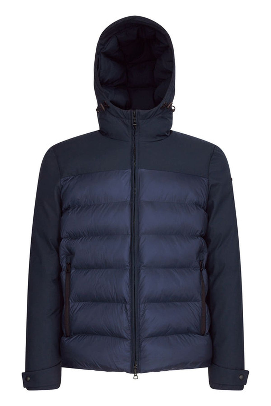 Geox Men's Navy Blue Sapienza Slim-Fit Hooded Coat M3628JTC175F1733 | Derimod