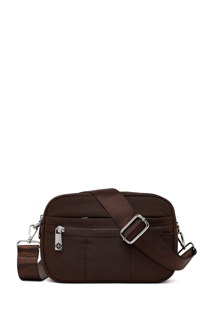 Woman Brown Long-Strap Fabric Crossbody Bag 26PBD27536F | Derimod