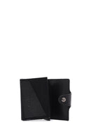 Men's Black Mechanical Card Holder | Derimod