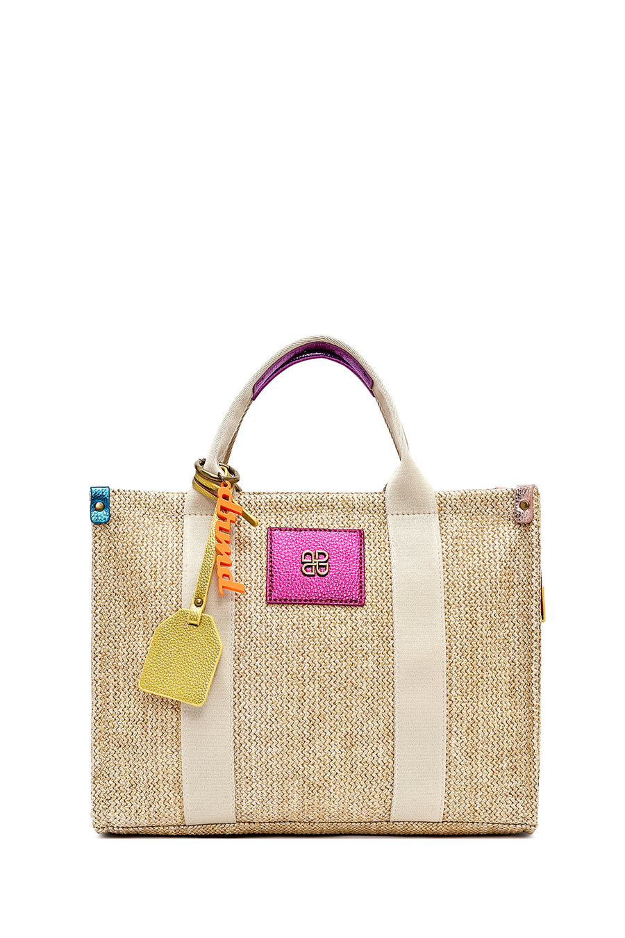 Women's Beige Long Strap Straw Shoulder Bag