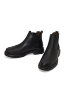 Male Black Leather Chelsea Boots | Derimod