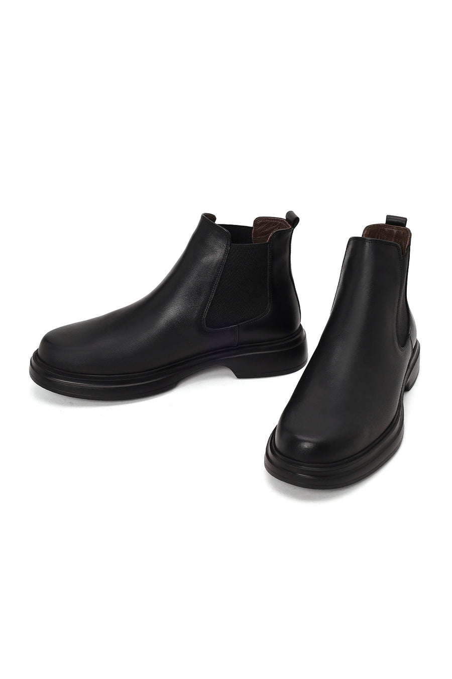 Male Black Leather Chelsea Boots
