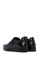 Women's Black Zippered Leather Comfort Shoes | Derimod