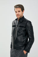 Martin Men's Black Leather Jacket | Derimod