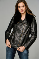 New Cortina Women's Leather Jacket | Derimod