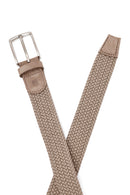 Men's Mink Braided Leather Belt | Derimod