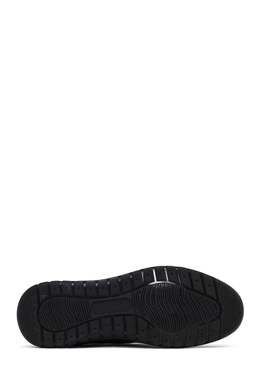 Men's Black Lace-Up Leather Sneaker