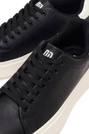 Men's Black Lace-Up Thick Sole Sneaker | Derimod