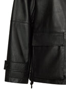 Stefan Woman Black A-Line Leather Jacket | Derimod
