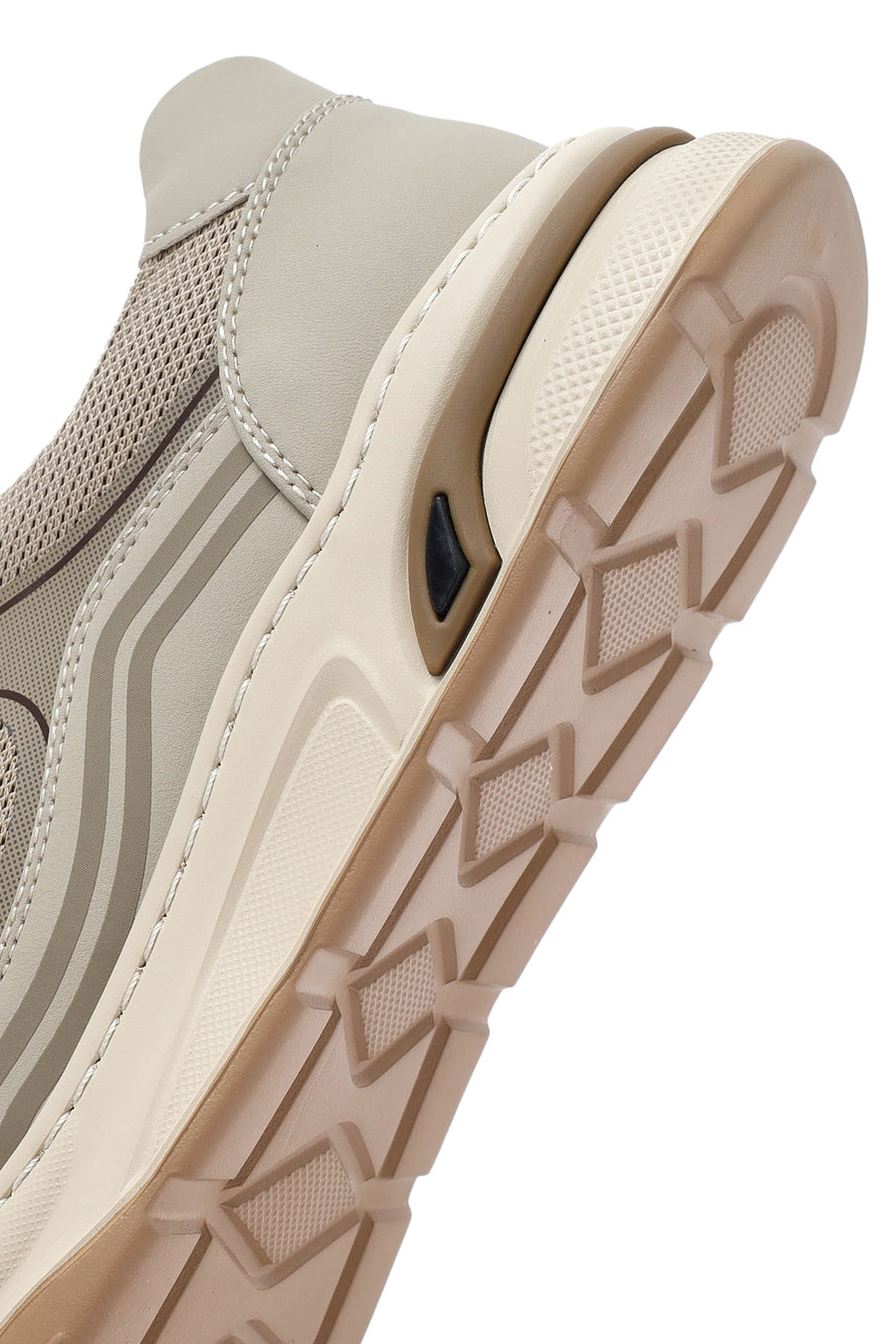 Men's Beige Lace-up Leather Sneaker
