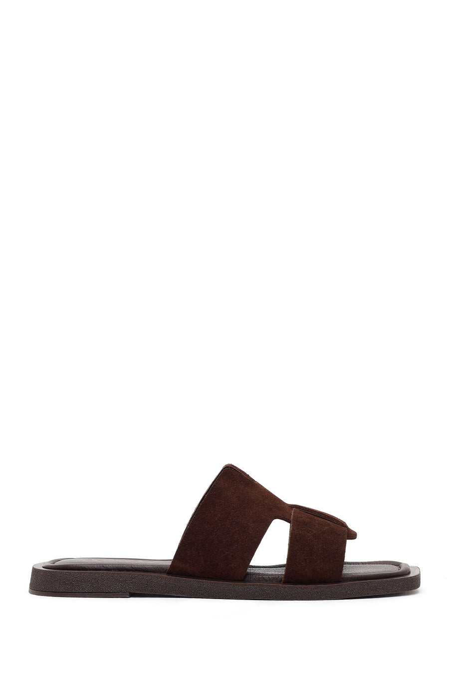 Women's Brown Suede Leather Slippers 26SFD131710 | Derimod