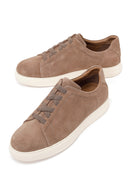 Erkek Bej Bağcıklı Süet Deri Sneaker | Derimod