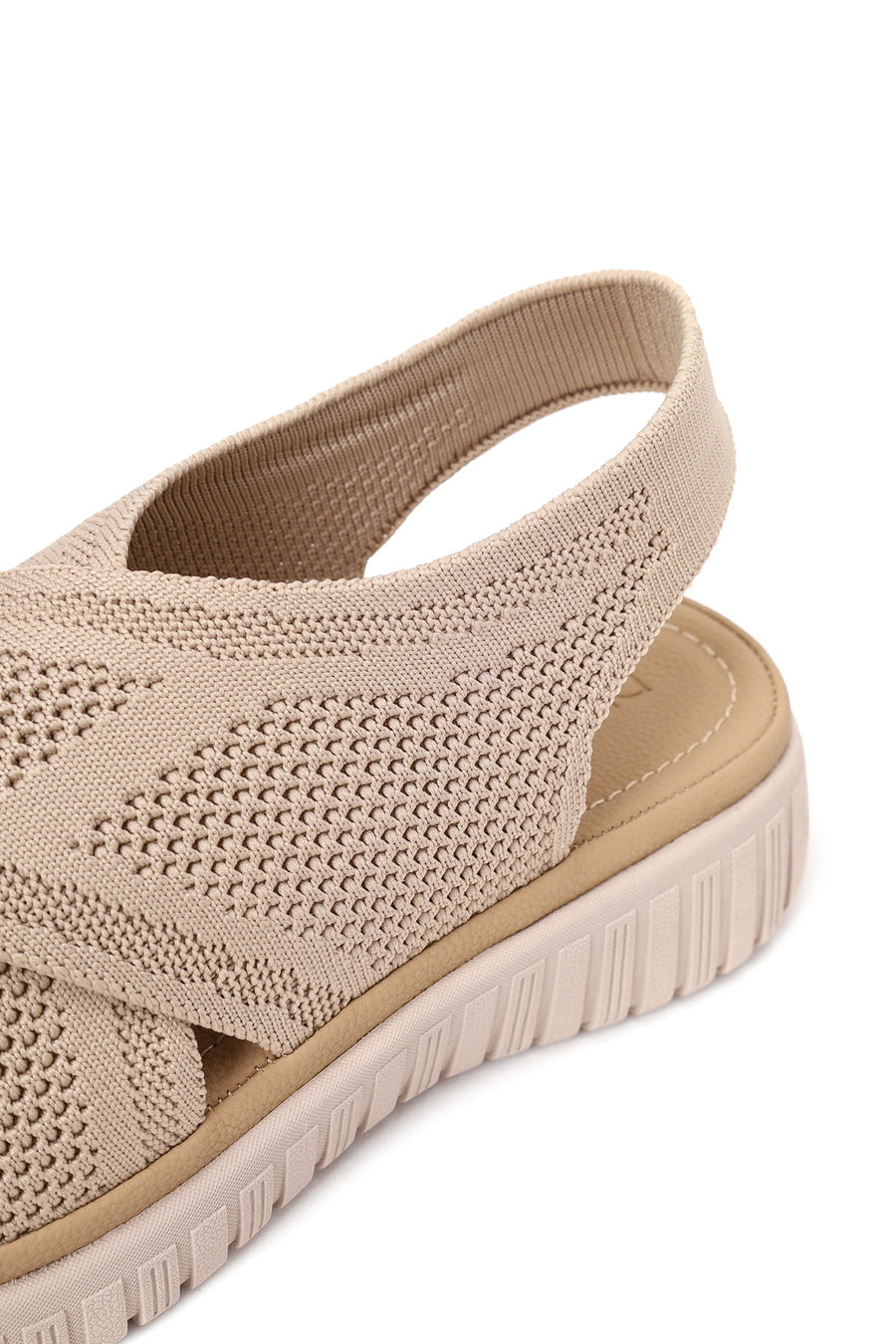 Woman Beige Thick-Soled Comfort Sandal