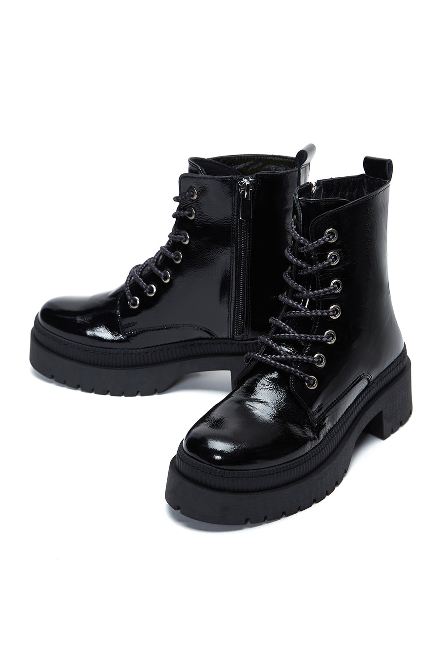 Women's Leather Patent Leather Boots