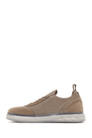 Men's Mink Thick Sole Lace Up Fabric Sneaker | Derimod