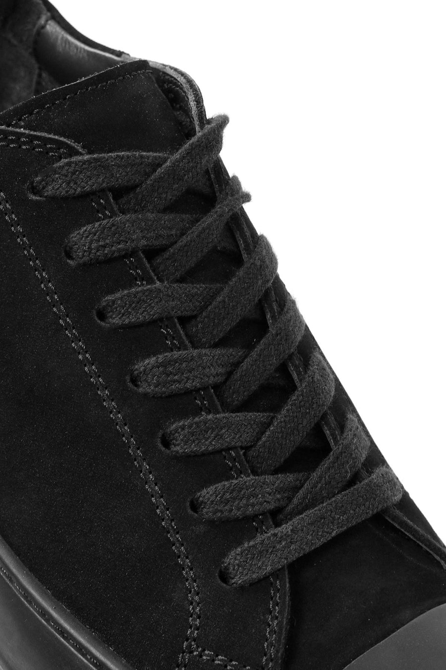 Erkek Siyah Bağcıklı Süet Deri Sneaker