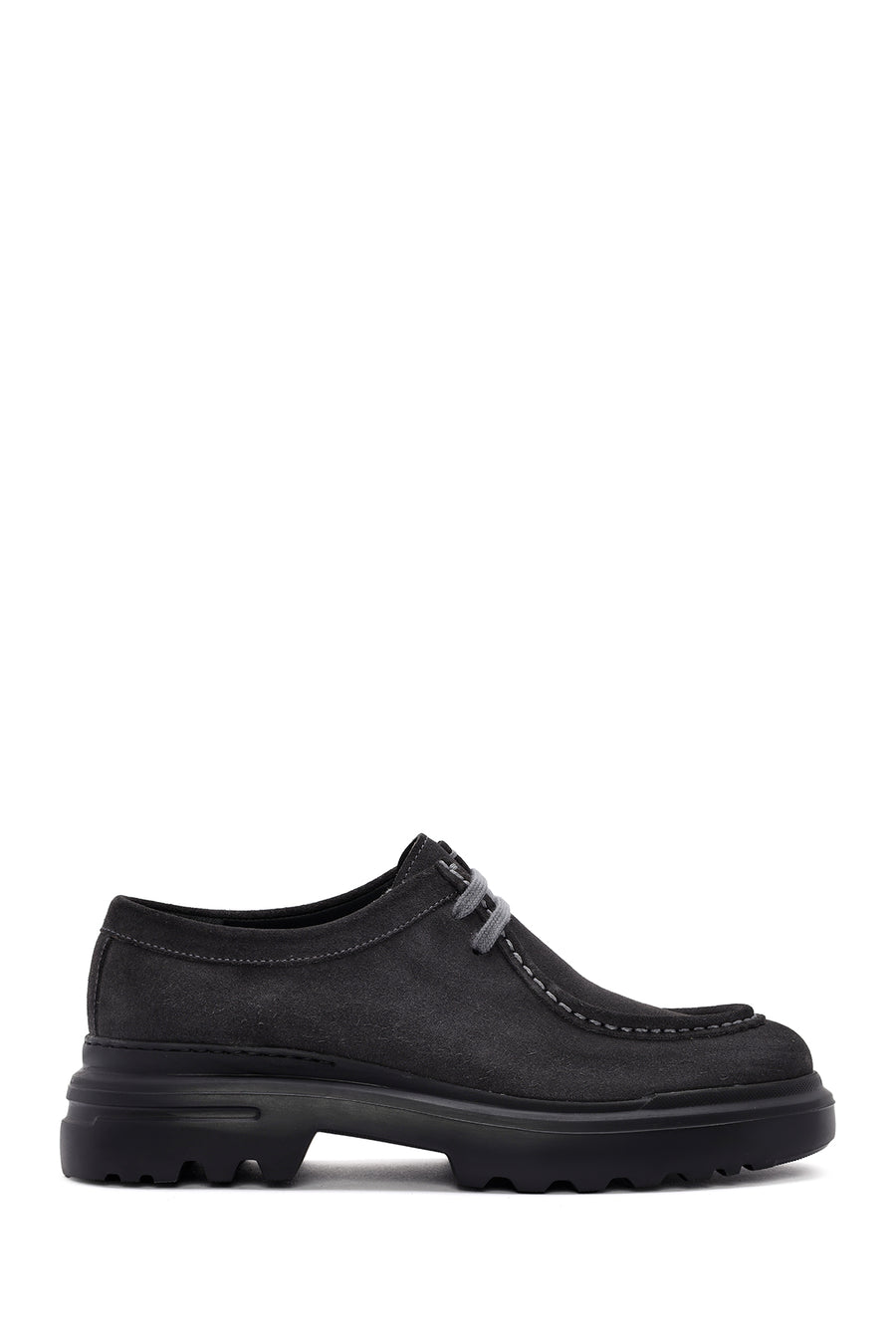 Male Gray Lace-Up Suede Casual Shoes WM660003DS | Derimod