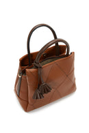 Women's Tan Long Strap Handbag with Accessory Detail | Derimod