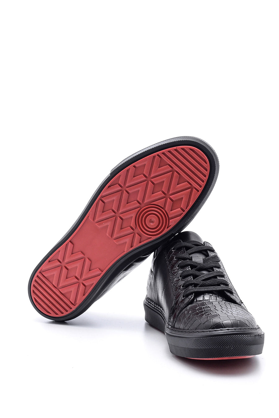 Men's Crocodile Detailed Leather Sneaker