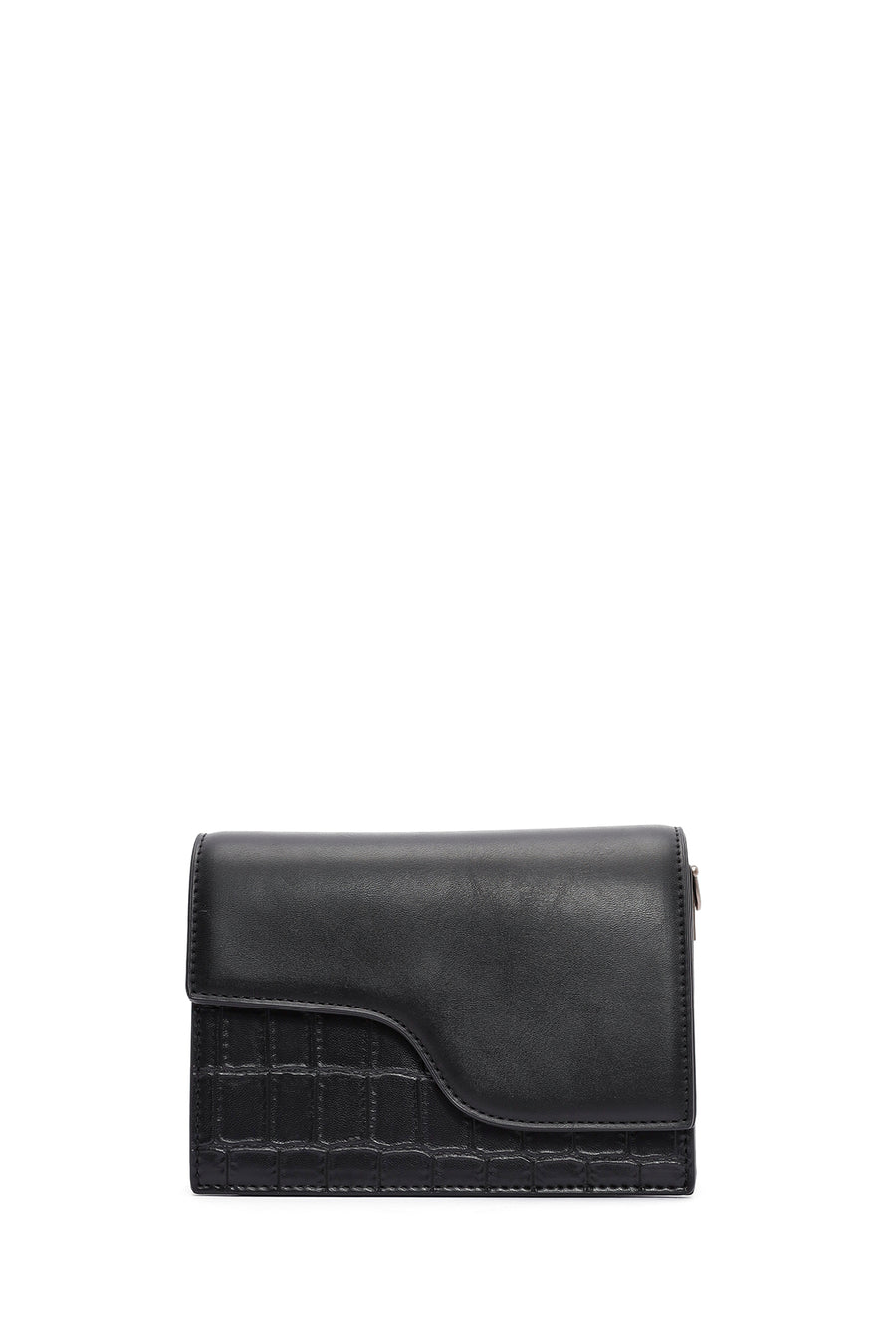 Women's Black Long Strap Chain Detailed Mini Handbag