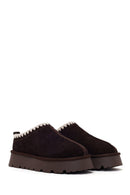 Woman Brown Thick-Soled Suede Teddy Boots | Derimod
