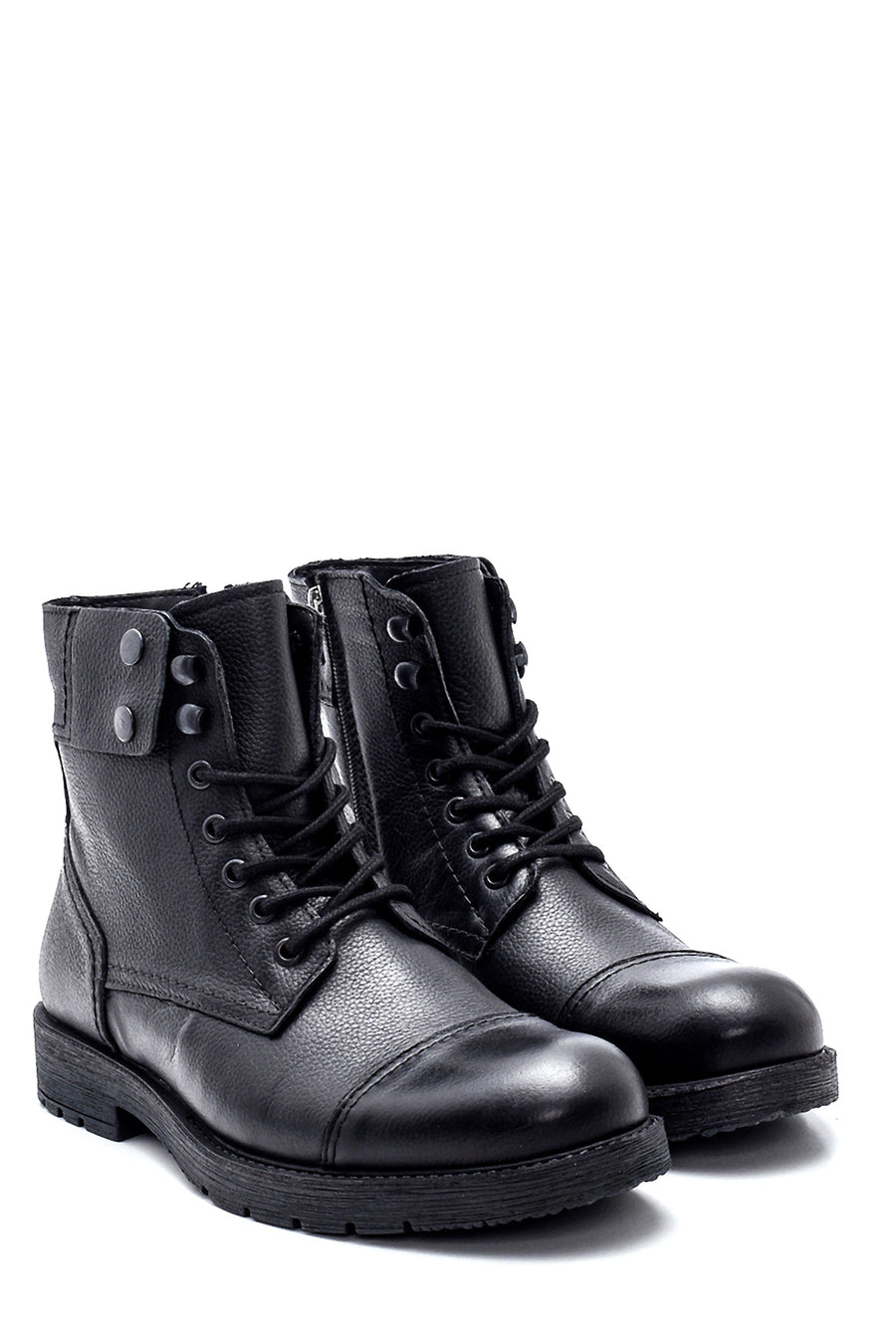 Men's Leather Zippered Boots