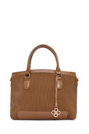 Women's Brown Long Strap Printed Handbag | Derimod