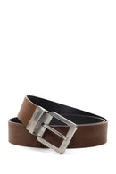 Men's Black Leather Belt | Derimod