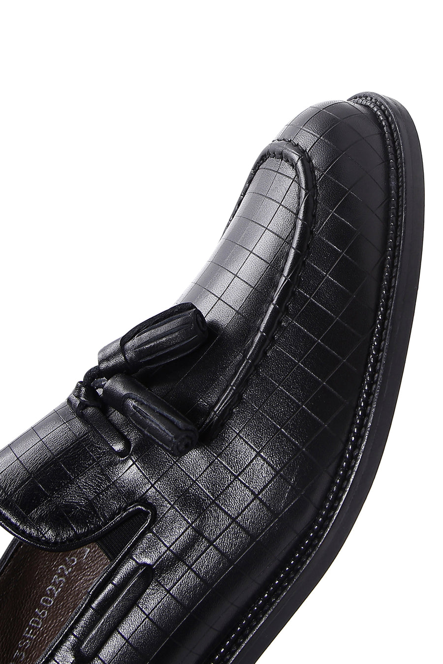 Erkek Siyah Deri Püsküllü Klasik Loafer
